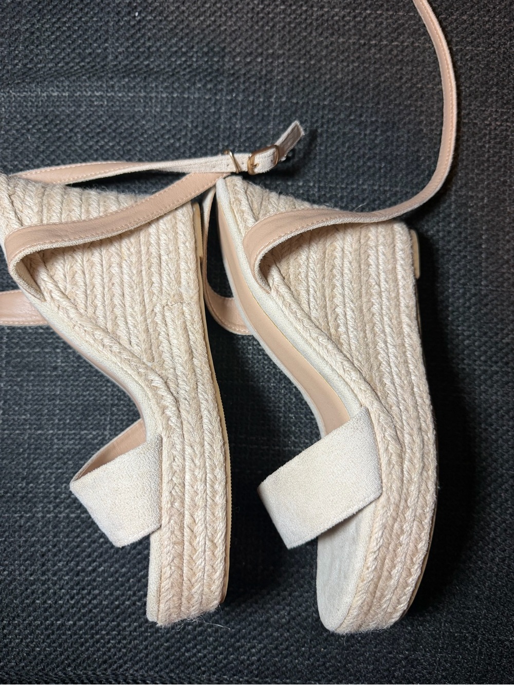 Women’s Beige Espadrille Wedge Sandals